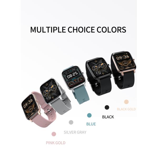 IP67 Waterproof Fitness Watch 1.69'' Sport Watch Square Full Touch