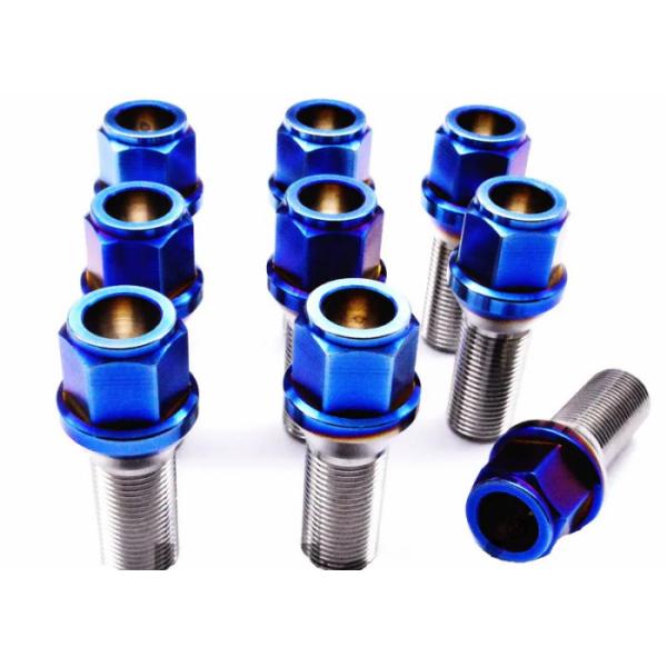 Custom M6 M10 Titanium Wheel Bolt LUG Ball collar Bolt Gr2 Gr5 TA2 TC4 Anodized