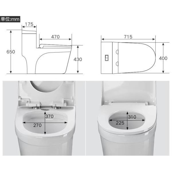 Санитарный современный туалет красное зеленое голубое Colore 3L 6L Siphonic цельный