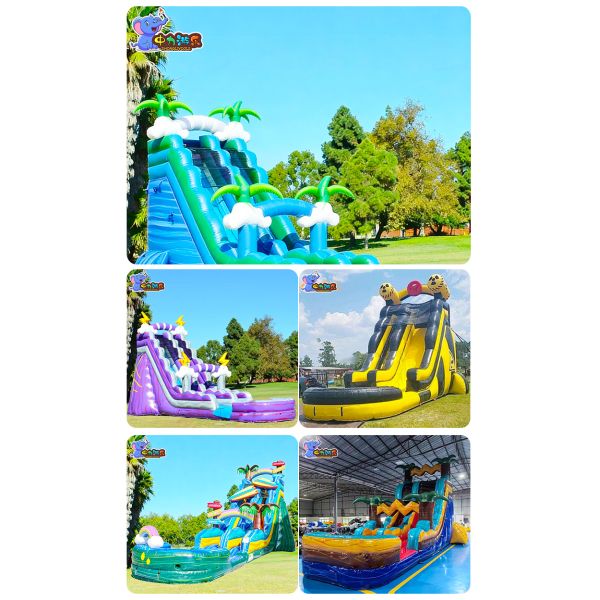 Outdoor Water Park Inflatable Water Slide Inflatable Castle Slide