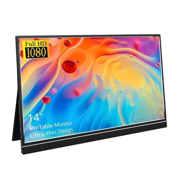 DC 5V 2A HDR 14 Inch LCD 800:1 Contrast USB Powered Touch Screen Monitor