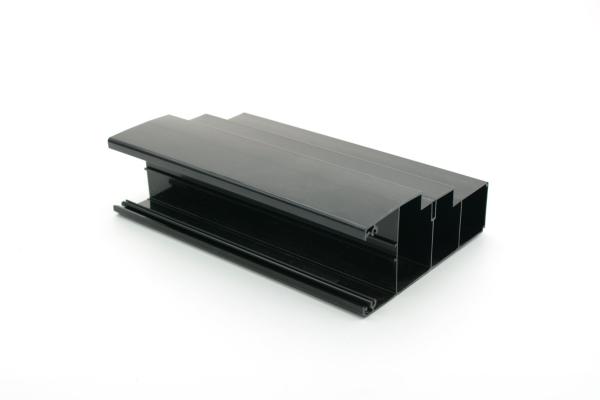 Matte Black Fixed Panel Shower Door Deep U-Channel Profile Plastic Customized