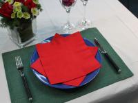 Arda o linho vermelho como guardanapo para o copo de água, guardanapo de papel do restaurante de FDA 1ply
