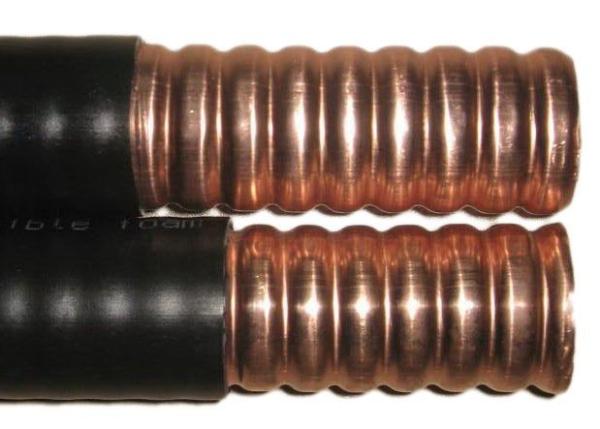 1-5/8 Inches  Helix Copper Tube RF Coaxial Cable , 1-5/8 Inches PE Jacket RF Feeder Cable For Metro Stations