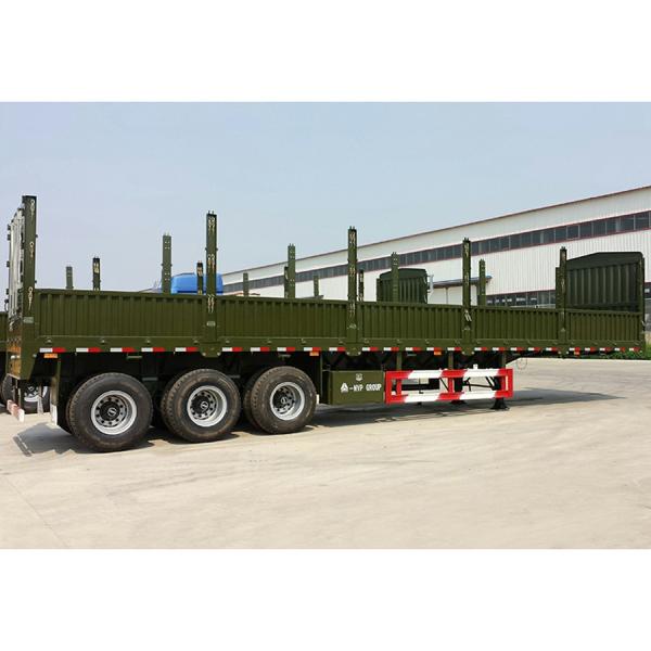 SINOTRUK 50t CANG-GATE Heavy Duty Semi Trailers Flatbed With Side Wall Cargo Transport
