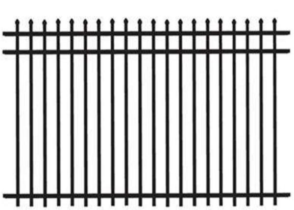 Metal Wrought Iron Garrison Fence Panels Press Top Galvanized 1.8m Height