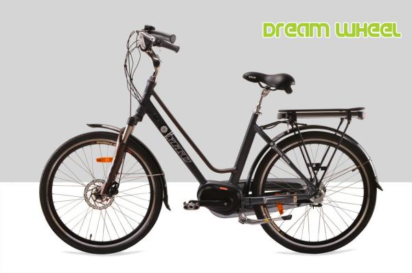 36V 250W City Mid Motor Electric Bike EN15194 25km/H Disc Brake For Front