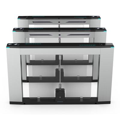 ISO Waist Height Turnstile Fastlane Turnstile Security Doors With Voice Prompt Alarm