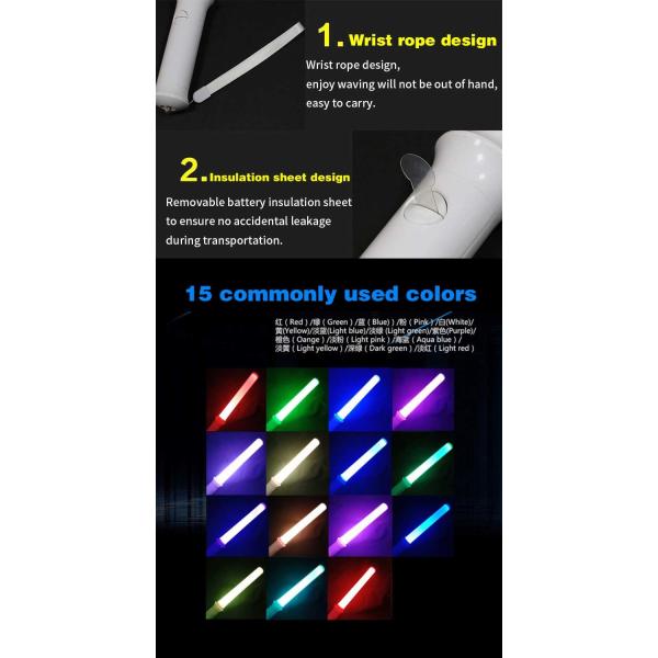 Radio Control Led Wand Remote Controlled Led Glow Stick para concerto