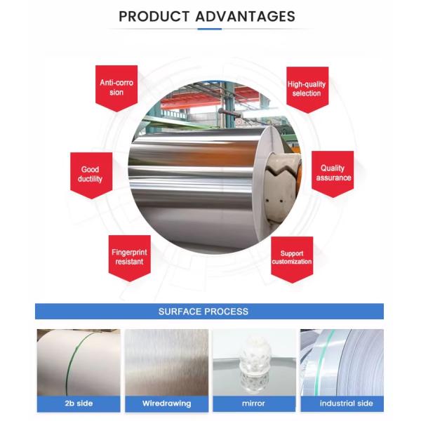 0.4mm Cold Rolled 304 Ss Slit Coil BA Mirror Secondary Stainless Steel Sheet Coil