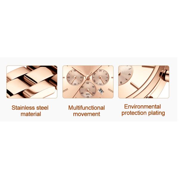 Sport Alloy Quartz Watch Ladies Steel Solid Band Minimalist Waterproof Watch