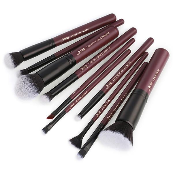 Jessup 10Pcs Plum Queen Luxury Makeup Brushes Set Makeup Brush Manufacturers china T259