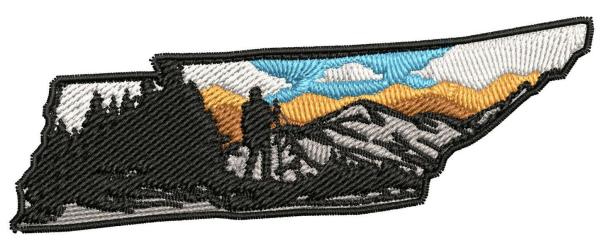 Hiking Tennessee State Custom Embroidered Patch Sustainable Travel Souvenir
