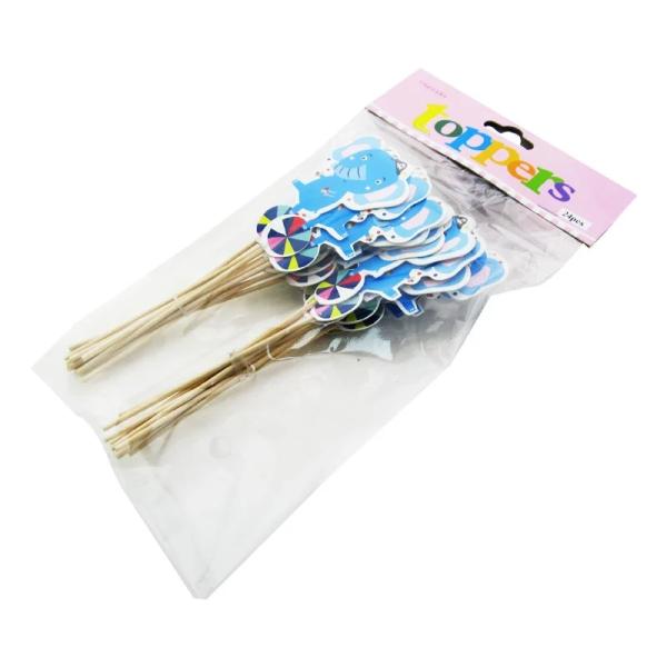 Kids Birthday Eco Friendly Animals Party Cake Topper