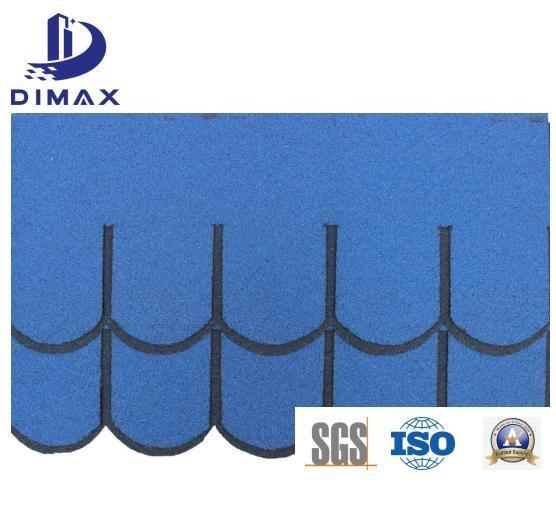 Colored Fiberglass Asphalt Shingles Stone Coated 2layers Roofing Shingles Roof Tile