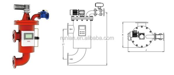 80-2700W Filtro de autolimpeza industrial para sistema de pré-tratamento em instalações de fabricação