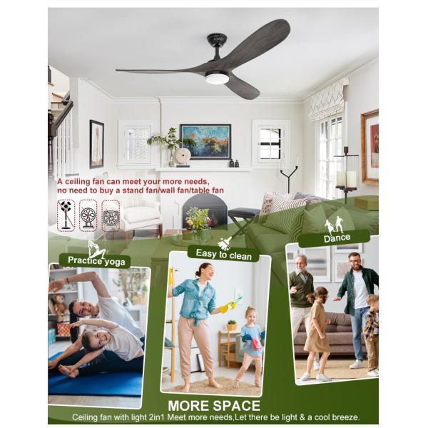 O ventilador de teto de madeira personalizado da 1stshine com luz é a adição perfeita para qualquer espaço.