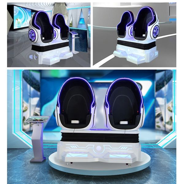9D Virtual Egg Chair Simulator 360° Interactive Gaming Device Two-Person VR Gaming Equipment