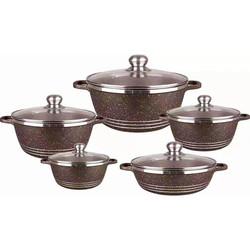 OEM/ODM Kitchen Pots Granite Aluminum Pans And Pots Double Bottom Nonstick Cookware Sets