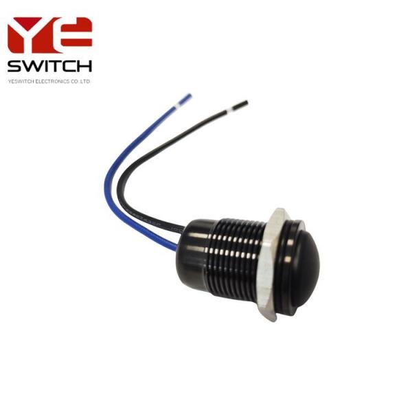 16mm IP68 Momentary Silicone Metal Push Button Switch Stainless Steel 80mm Wire