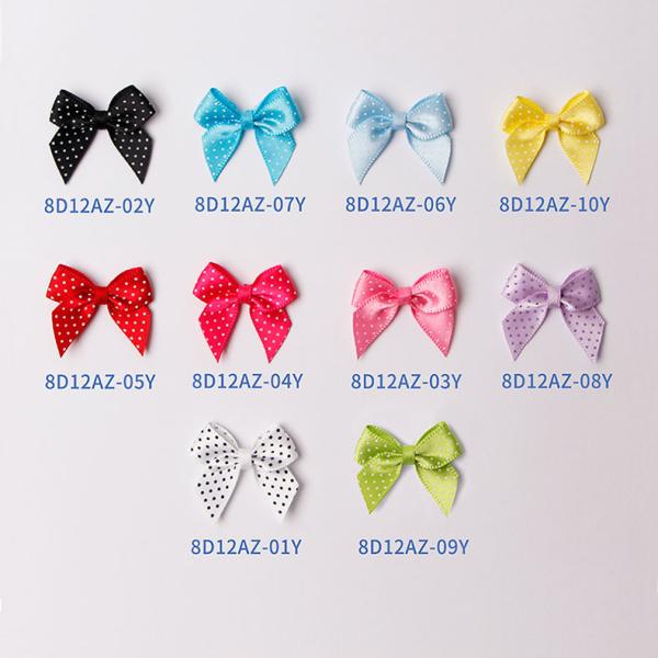 Support 7 Days Sample Order Lead Time Polka Dot Printed Handmade Fabric Ribbon Bows
