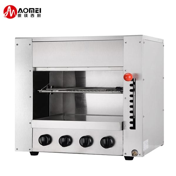 6 Горящий газовый инфракрасный саламандр Грилл Печь подъемник для пищевой промышленности