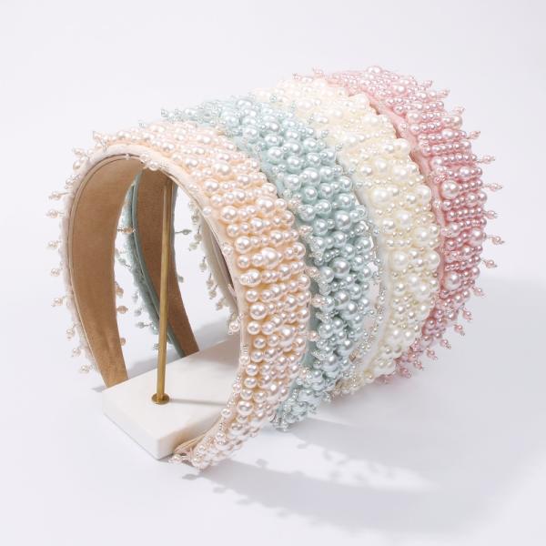 Europe America fashion baroque headbands hair accessories manual temperament imitation pearl headbands