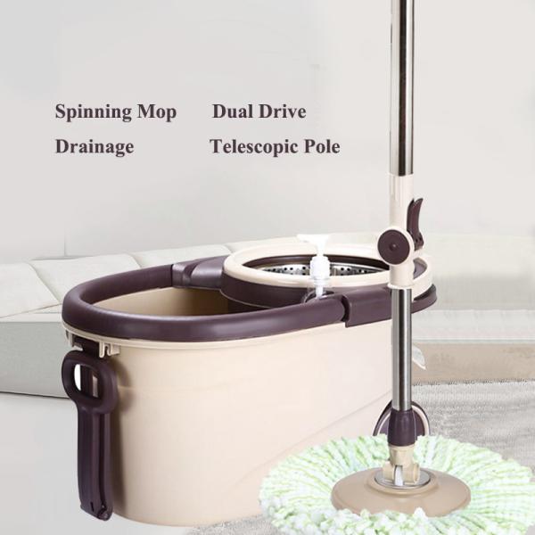Stainless Steel Wringer 360 Spin Easy Clean Cyclone Floor Cleaning Mop and Bucket Set