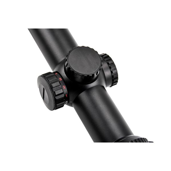 1-4x24 Illuminated Tactical 30mm Tube Glass Reticle Scope with Maximum Output Power 0