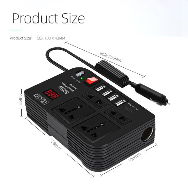 Best Sale 300W Car Power Inverter Dc 12V To Ac 110V Car Charger 300W Power Inverter Dc 12V To 110V Ac Car Inverter