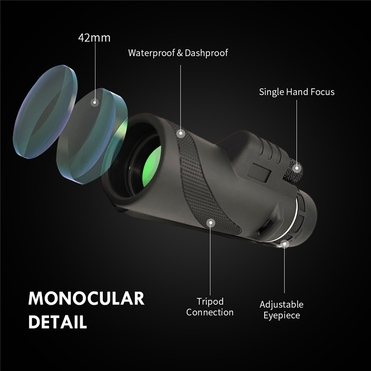 Взрослые день и Monocular фокуса низкого ночного видения двойной с зажимом & треногой телефона
