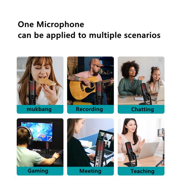 One Touch Mute USB Recording Microphone for Studio Vocal Microphone and Best Podcast USB Microphone