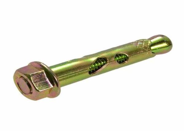 Anca de cunha de aço carbono M8*80mm Grau 8.8 Fixações Betão amarelo revestido de zinco