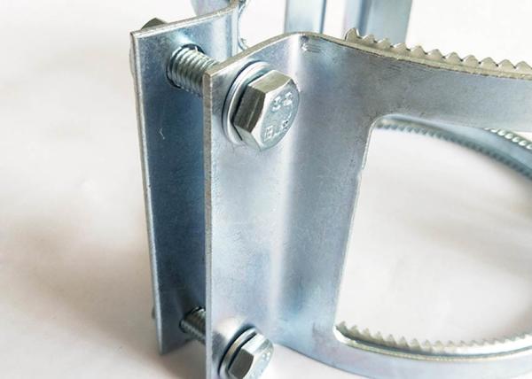 Galvanised Plated Steel Heavy Duty Pipe Clamps Coupling Grip Pipe With Teeth