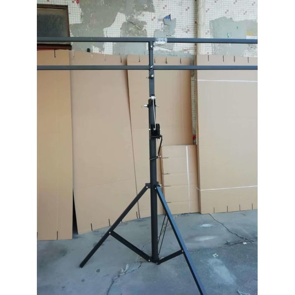 3M / 4M / 4.5M Heavy Duty Tripod Light Stand Hand Crank Par Light Stand With T Bar