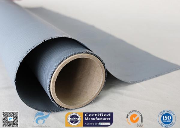 O silicone cinzento resistente químico da cor revestiu o revestimento dos lados da tela 160g dois da fibra de vidro