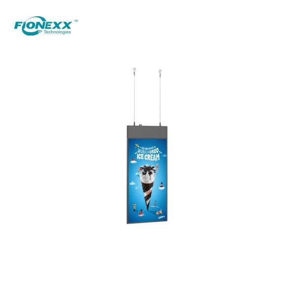 Double Sided TFT LCD 1080p Hanging Digital Signage 43/49/55inch Black 700+700nits