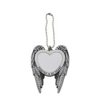 Sublimation Blank Angel Wing Car Hanger Forever In My Heart Angel Wing Ornaments