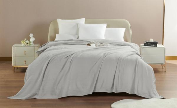 Gentle On Sensitive Skin Xl Muslin Blanket Grey Muslin Blanket