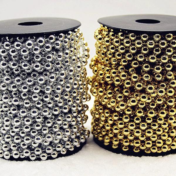 2.4mm Customized Colors Plastic Ball Chain Polished Finish for DIY Wedding