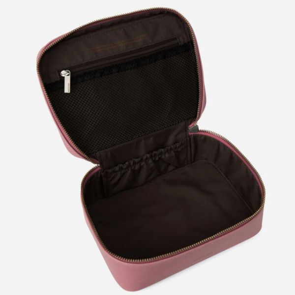 Large Functional PU Leather Beauty Case Top Handle Travel Vanity Hard Toiletry Bag