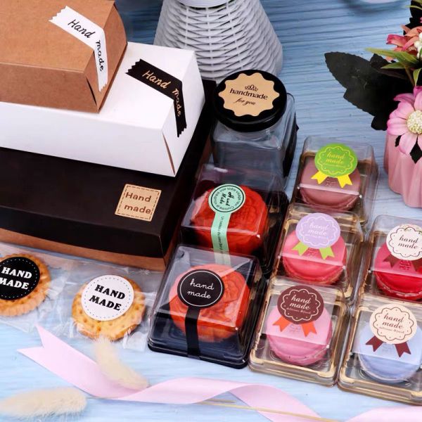 Kraft Paper Food Packaging Sticker For Baking Cake Safety Seal