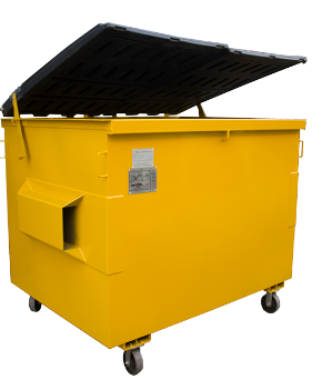 Heavy Duty Front Lift Bin 250 350 Mild Steel 2CBM-50CBM Waste Bin Container