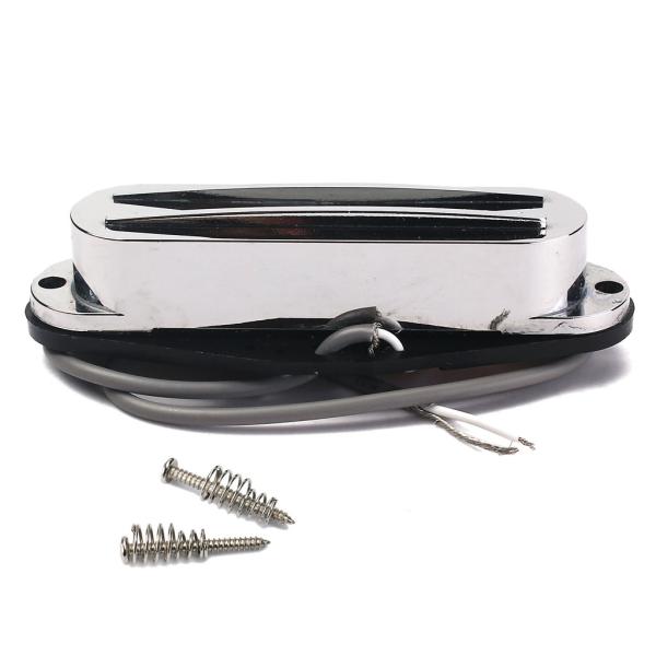Chrome Plated Plastic Dual Rail Guitar Pickup Single Coil DC Resistance 9.3K