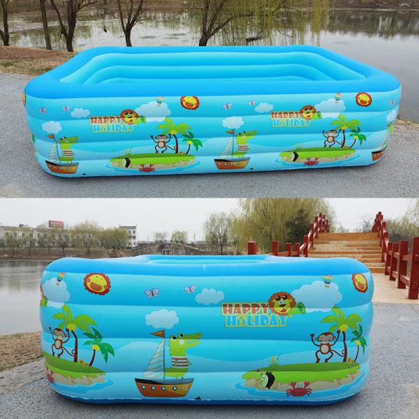 Inflatable 3 Rings Kids Large Plastic Baby kids Play Swimming Pool