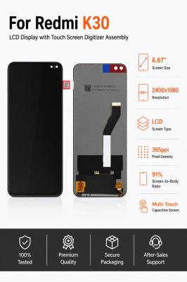 Dual Punch Hole Redmi K30 Display 6.67 Inch Display Touch Screen Digitizer