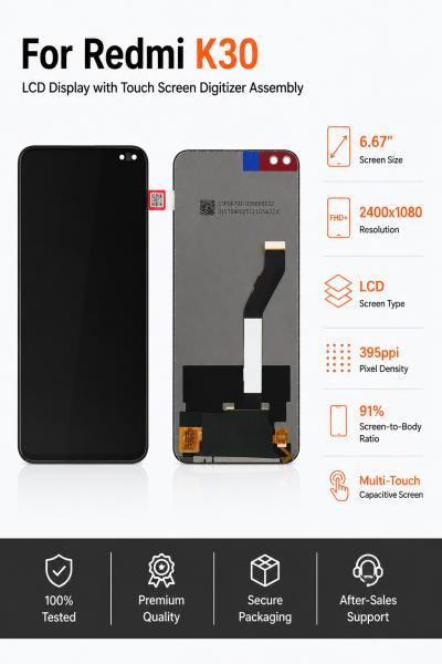 Dual Punch Hole Redmi K30 Display 6.67 Inch Display Touch Screen Digitizer