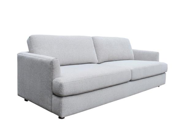 Foam Seats Grey 3 Seater Sofa Fiber Back Cushions Three Seater Grey Couch