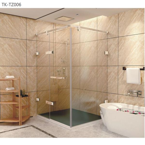 Hotel Bathroom Essential Modern SS304 Mirrored Sliding Shower Door for Renovation