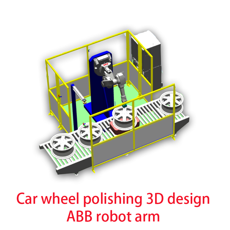 PLC Control Auto Parts Robotic Buffing Machine Automatic Metal Grinding Polishing Cell